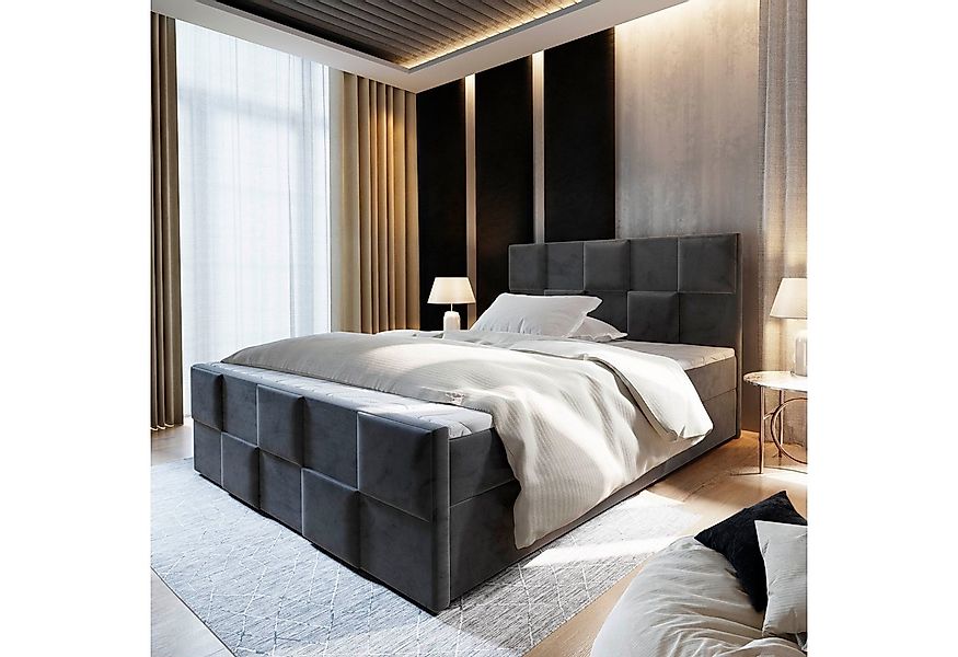 Masseno Boxbett MONA 160x200 cm mit Bonell Matratze und Topper günstig online kaufen