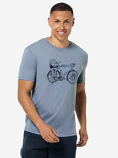 SUPER.NATURAL Funktionsshirt für Herren, Merino M WANDER WHEEL TEE mit Fahr günstig online kaufen