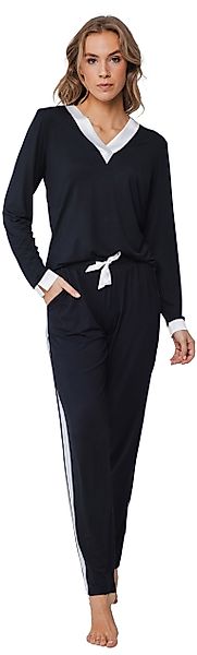 Pastunette Schlafanzug Damen Pyjama lang (2 günstig online kaufen