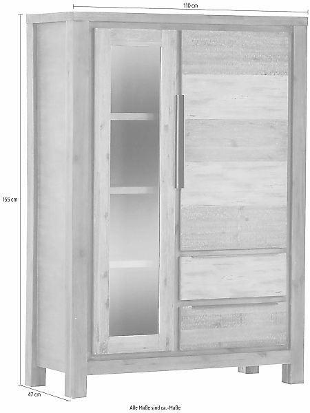 Gutmann Factory Vitrine "Tulsa", Höhe 155 cm günstig online kaufen