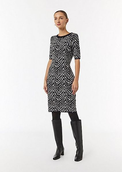 comma Minikleid Kleid Schmales Strickkleid mit Animal-Muster günstig online kaufen