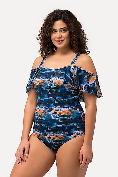 Ulla Popken Badeanzug Badeanzug Volants Softcups günstig online kaufen