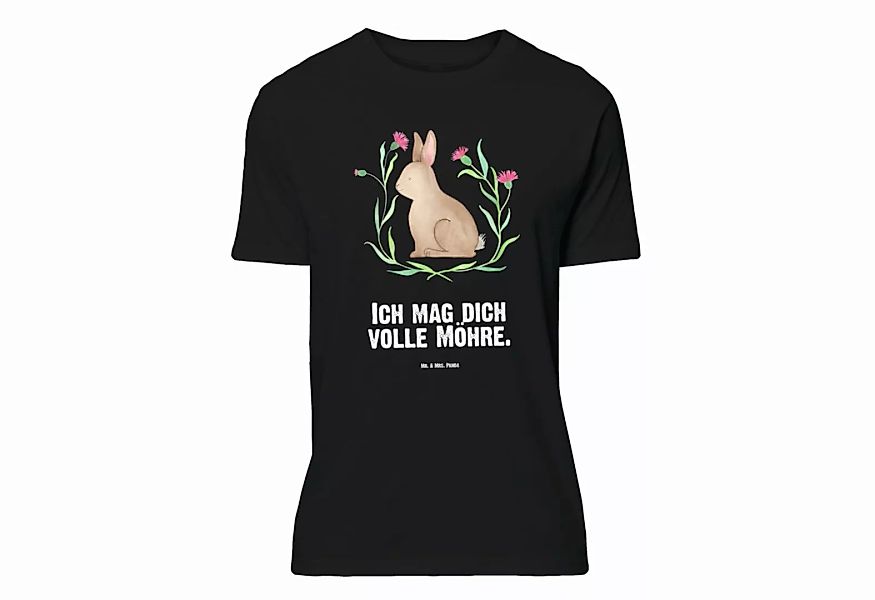Mr. & Mrs. Panda T-Shirt Hase sitzend - Schwarz - Geschenk, Ostergeschenke, günstig online kaufen