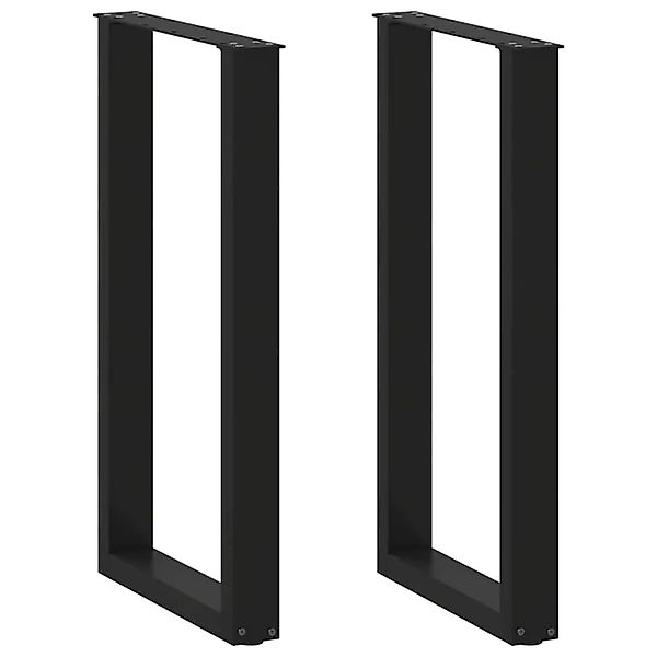 vidaXL Bartischbeine U-Form 2 Stk Schwarz 40x90-91 cm Stahl 4013216 günstig online kaufen