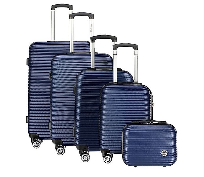 Geographical Norway Kofferset Robuste Rollkoffer Solomun, 4 Rollen, (5 tlg) günstig online kaufen