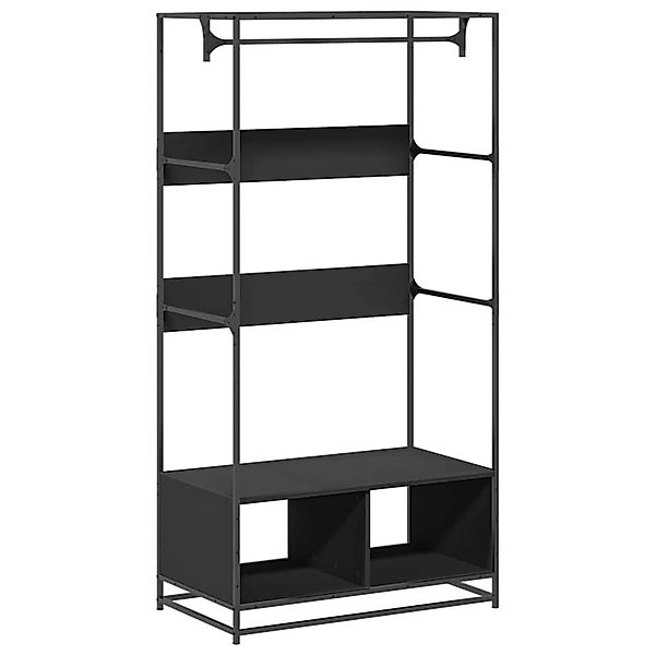 vidaXL Kleiderständer Schwarz 90x50x180 cm Holzwerkstoff 849294 günstig online kaufen