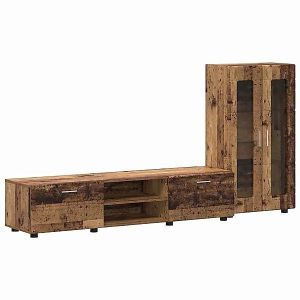 vidaXL TV-Schrankset mit Schubladen mit Regal Altholz Holzwerkstoff 3397942 günstig online kaufen