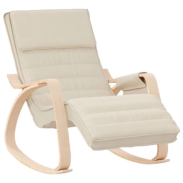 vidaXL Schaukelstuhl Creme Stoff Modell 15 günstig online kaufen