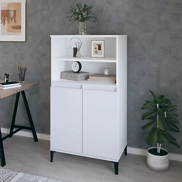 Vidaxl Highboard Weiß 60x36x110 Cm Holzwerkstoff günstig online kaufen