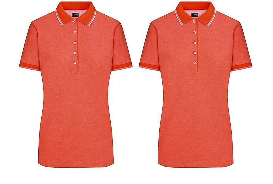 James & Nicholson Poloshirt Doppelpack Damen Polo in trendiger bicolor-Opti günstig online kaufen