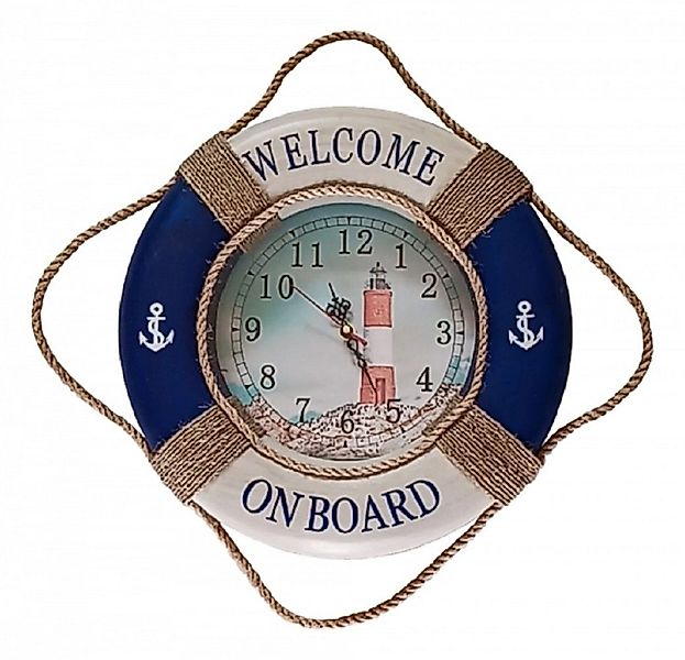 Linoows Uhr Maritime Wanduhr im Rettungsring günstig online kaufen
