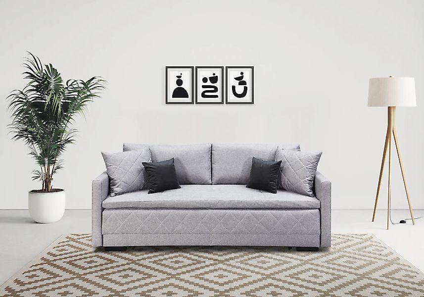Home affaire Schlafsofa "Potsdam" mit Boxspringaufbau, Bettfunktion & Bettk günstig online kaufen