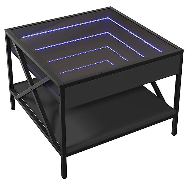 vidaXL Couchtisch Couchtisch mit Infinity-LED Schwarz günstig online kaufen