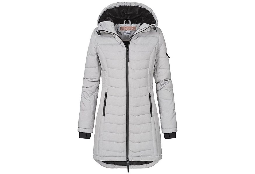 SUBLEVEL Steppjacke Damen Mantel mit Kapuze lange Winter Jacke Langer Parka günstig online kaufen