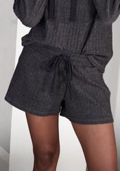 LASCANA Shorts Lounge-/ Strickshorts meliert mit Bindeband, Loungewear günstig online kaufen