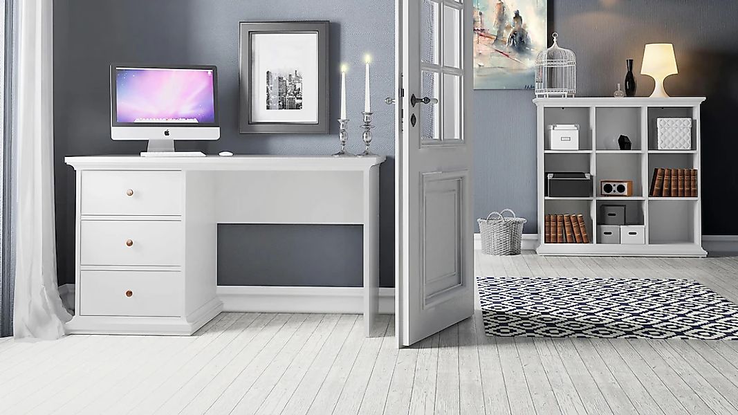Home affaire Schreibtisch "Paris", erstrahlt in schöner Holzoptik, Breite 1 günstig online kaufen