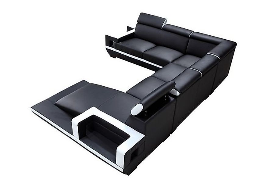 Xlmoebel Ecksofa Neue Designer Ledercouch mit Eckpolstergarnitur und großem günstig online kaufen