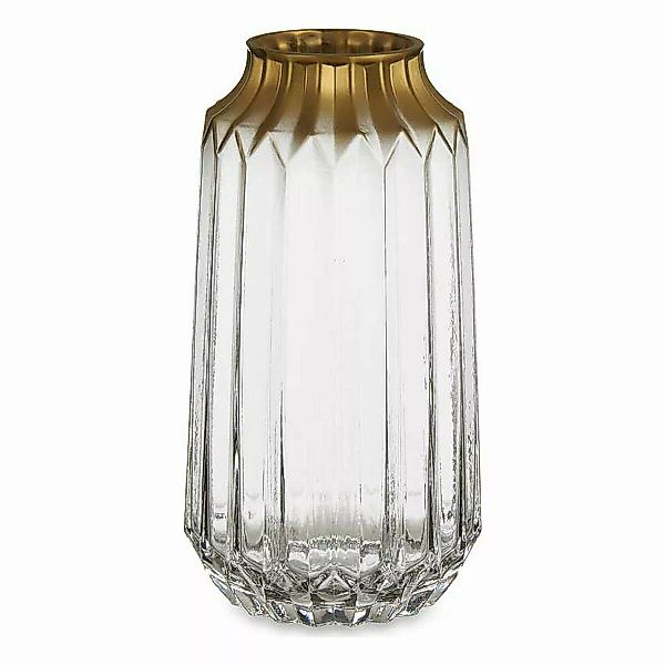 Vase Golden Durchsichtig Glas (13 X 23,5 X 13 Cm) günstig online kaufen