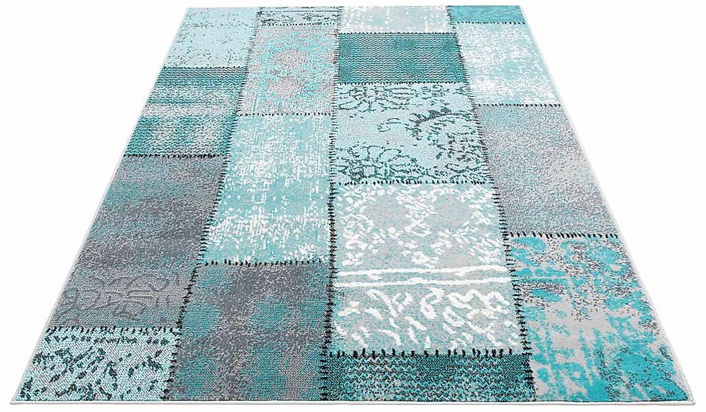 my home Teppich "Garry" rechteckig 7 mm Höhe Vintage, Kurzflor, Patchwork-D günstig online kaufen