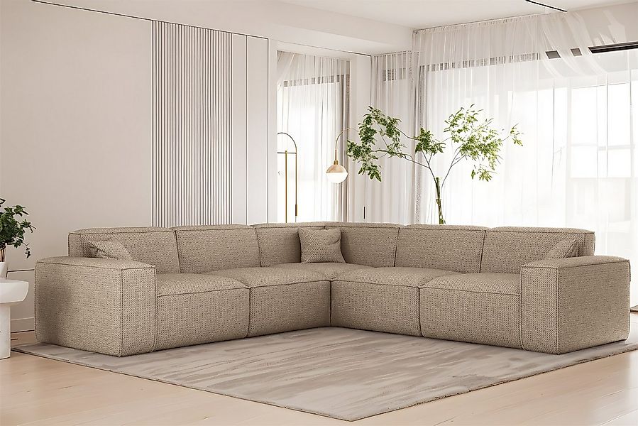 Fun Möbel Ecksofa Designersofa CELES PREMIUM in Stoff Artico Universal (246 günstig online kaufen