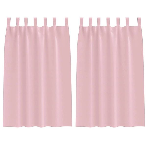 vidaXL Verdunkelungs-Vorhänge mit Ringen Babyrosa Polyester 4107629 günstig online kaufen