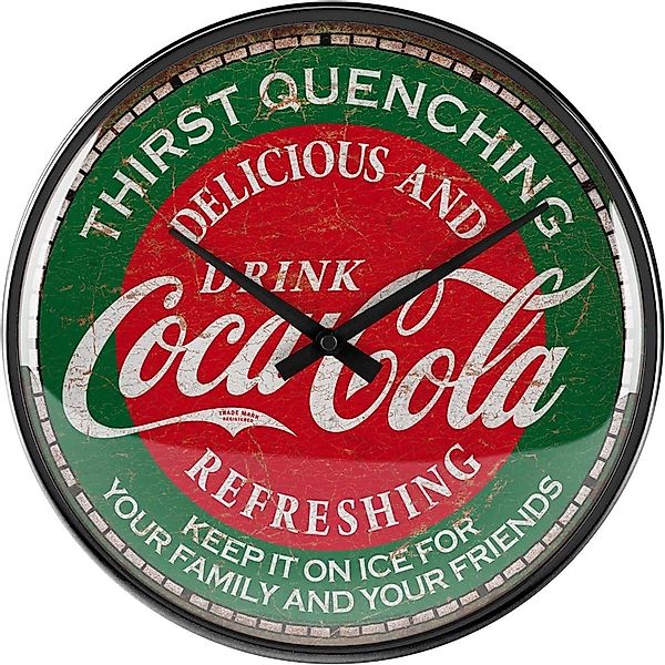 Nostalgic-Art Wanduhr Coca-Cola Thirst Quenching Green günstig online kaufen