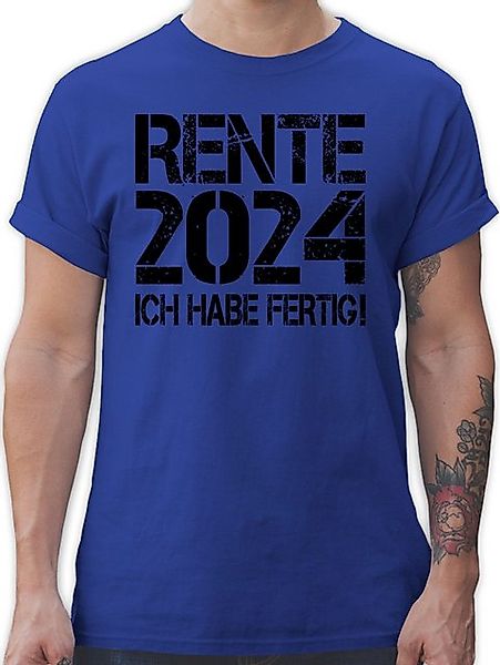 Shirtracer T-Shirt Rente 2024 - schwarz Rentner Rente günstig online kaufen