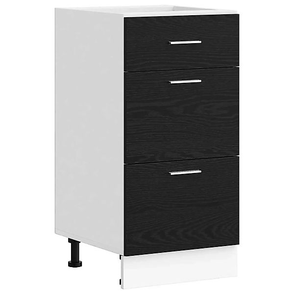vidaXL Küchenunterschrank Schwarz Eichen-Optik 40 x 46 x 81,5 cm 876659 günstig online kaufen