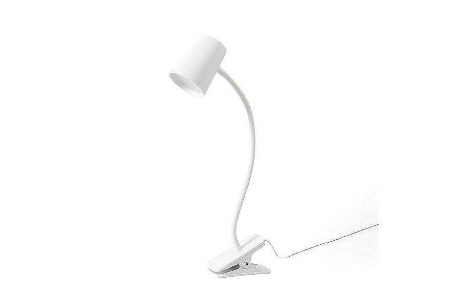 Lindby Klemmleuchte Ailina, LED, Kunststoff Weiß warmweiß IP20, 1 x 5 W LED günstig online kaufen