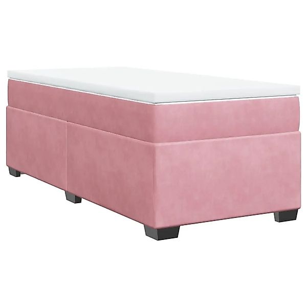 vidaXL Boxspringbett mit Matratze Rosa 100x200 cm Samt 3285268 günstig online kaufen