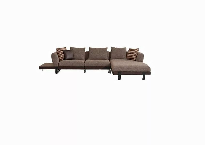 JVmoebel Ecksofa Braunes Textil Designer Ecksofa L-Form Wohnzimmer Couch Ed günstig online kaufen