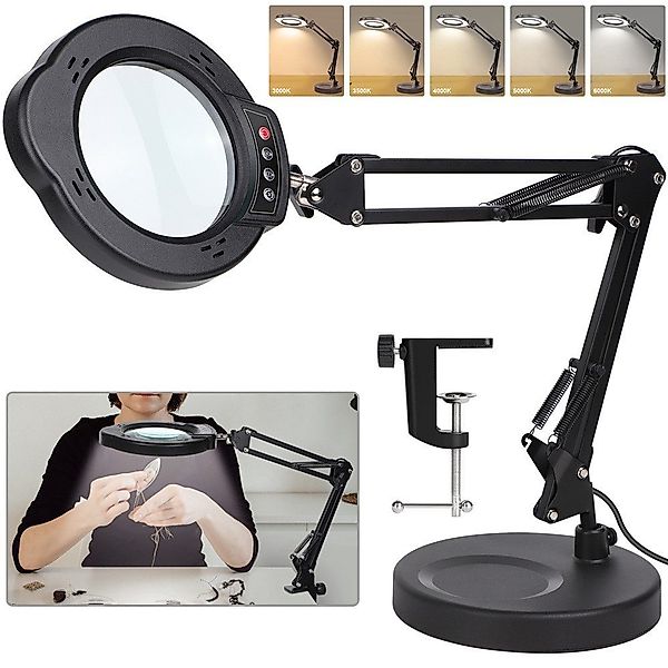 POPOLIC LED Schreibtischlampe Dimmbar Klemmlampe 10x günstig online kaufen