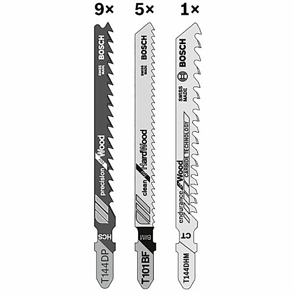 Bosch Stichsägeblatt-Set Holz 15er-Pack günstig online kaufen