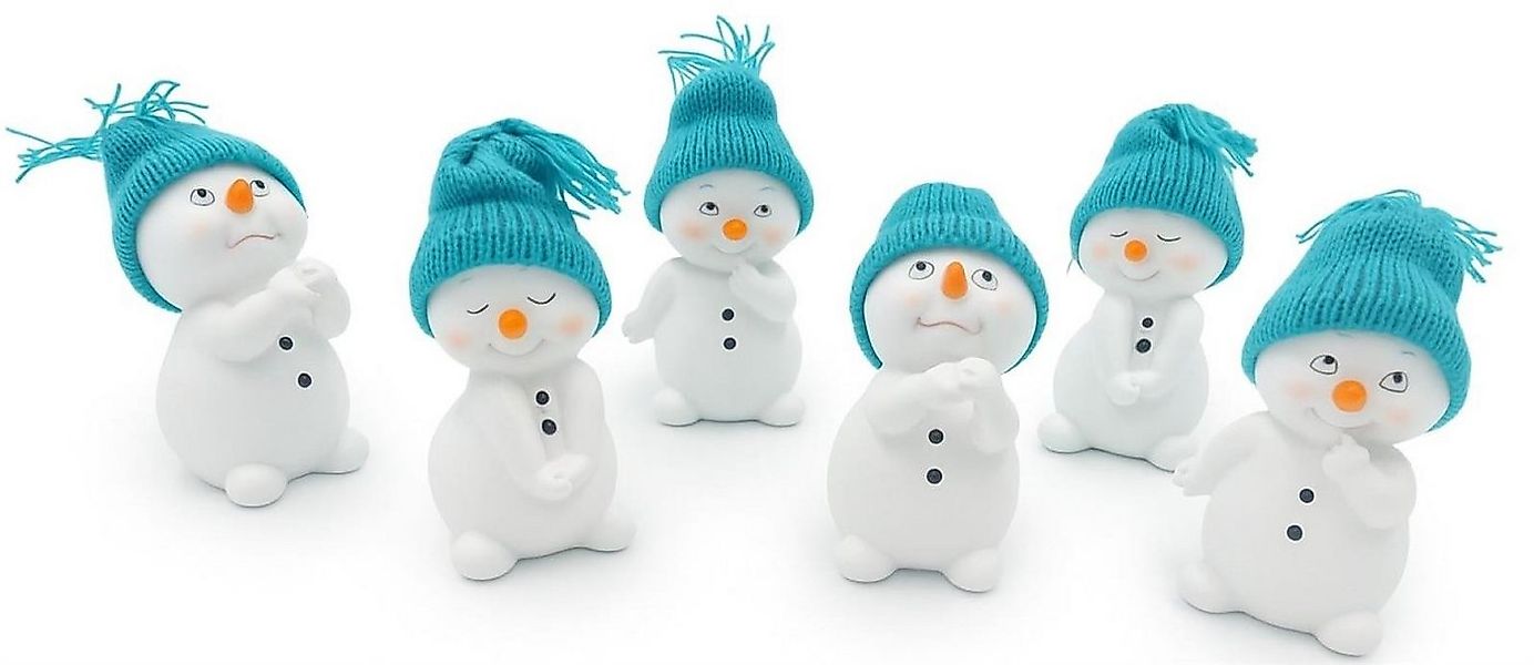 Geschenkestadl Schneemann 6 Stück Schneemann Figuren Strickmütze 12cm Winte günstig online kaufen