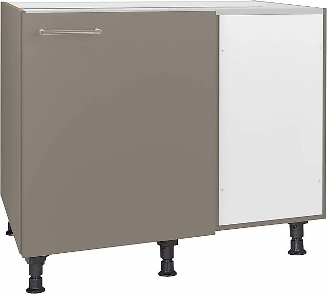 nobilia Eckunterschrank ""Laser", vormontiert" mit höhenverstellbaren Socke günstig online kaufen
