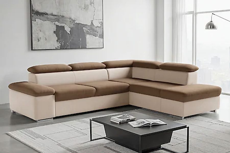 sit&more Ecksofa »Valentine L-Form, B: 272 cm« mit Arm- & Kopfteilverstellu günstig online kaufen