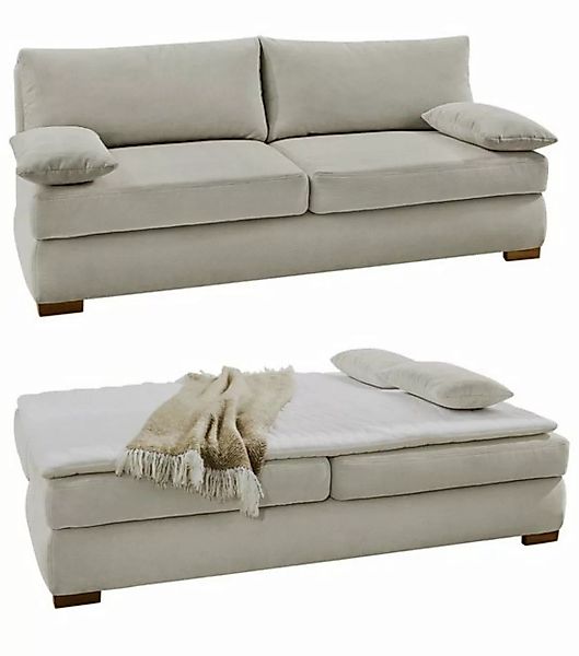 luma-home Schlafsofa 15151, Dauerschläfer mit Bettkasten 201 cm breit, Fede günstig online kaufen