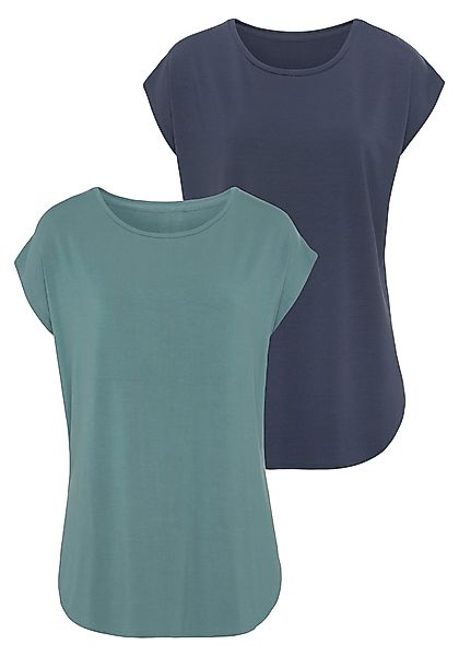 LASCANA Longshirt mit stark gerundetem Saum günstig online kaufen