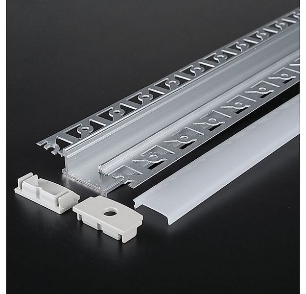 ENERGMiX LED-Stripe-Profil 2m LED Aluminium Profil Unterputz Leiste Rigips günstig online kaufen