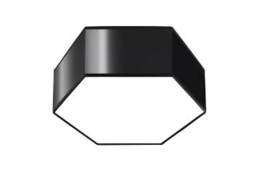 Deckenlampe Schwarz klein flach blendarm 2x E27 ESROM günstig online kaufen