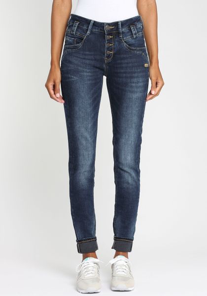 GANG Slim-fit-Jeans "94CARLI" mit offener Knopfleiste günstig online kaufen