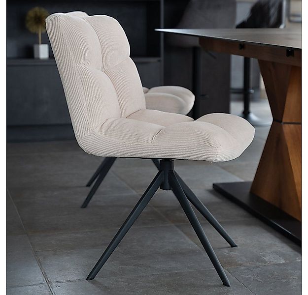 HOME DELUXE Esszimmerstuhl drehbar 2er - 8er Set NODA (8 St), Gestell aus E günstig online kaufen