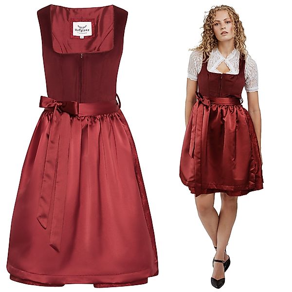 HOFGLANZ Dirndl Dirndl Damen Samt rot, günstig online kaufen