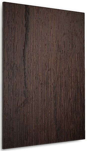 Wallario Leinwandbild, Holz-Optik Textur dunkelbraunes Holz, günstig online kaufen