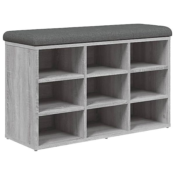 vidaXL Sitzbank Schuhbank Grau Sonoma 82x32x50 günstig online kaufen