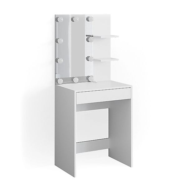 Vicco Schminktisch Isabelle Weiß 60 cm mit LED Beleuchtung günstig online kaufen