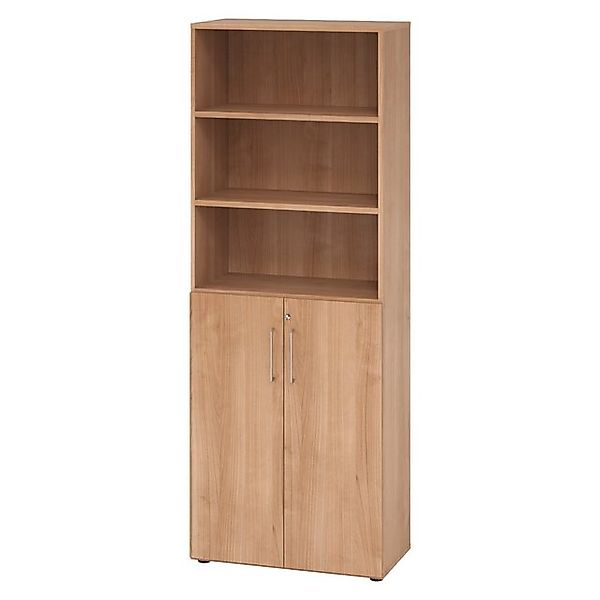 bümö Aktenschrank smart Kombischrank - 3 plus 3 Ordnerhöhen Dekor: Nussbaum günstig online kaufen