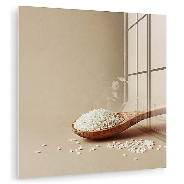 MuchoWow Acrylglasbild Löffel - Reis - günstig online kaufen