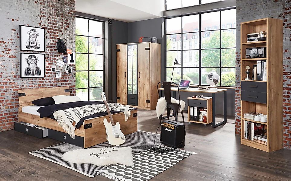 Wimex Schreibtisch "Liverpool, Tisch im coolen Loft Style", mit Kufen aus M günstig online kaufen