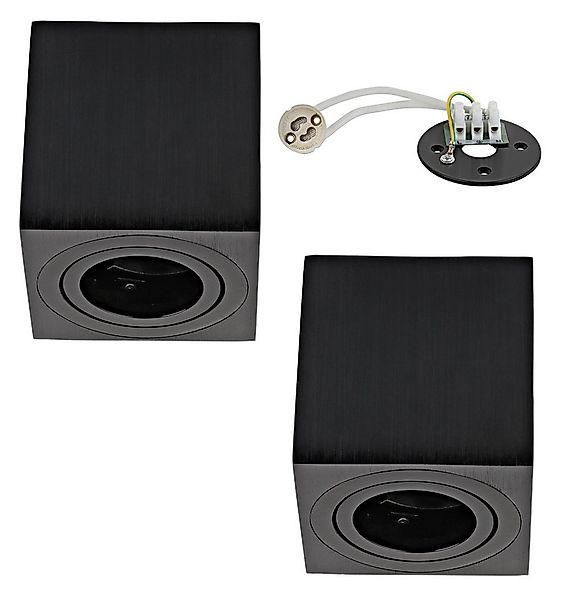 Sweet LED LED Aufbaustrahler 2er Set GU10 Deckenspots eckig schwenkbar, sch günstig online kaufen